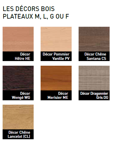 Nuancier plateau décor bois